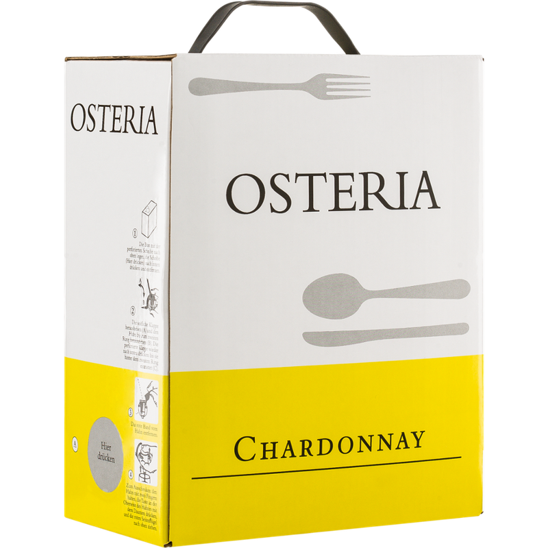 Riegel Eigenmarke OSTERIA Chardonnay Demeter Bag in Box 3l - Produktbild