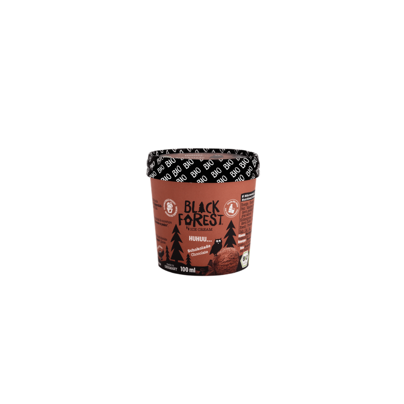 BLACK FOREST ICE CREAM  BLACK FOREST ICE CREAM Bio Schokolade Milcheis 100ml Becher - Produktbild