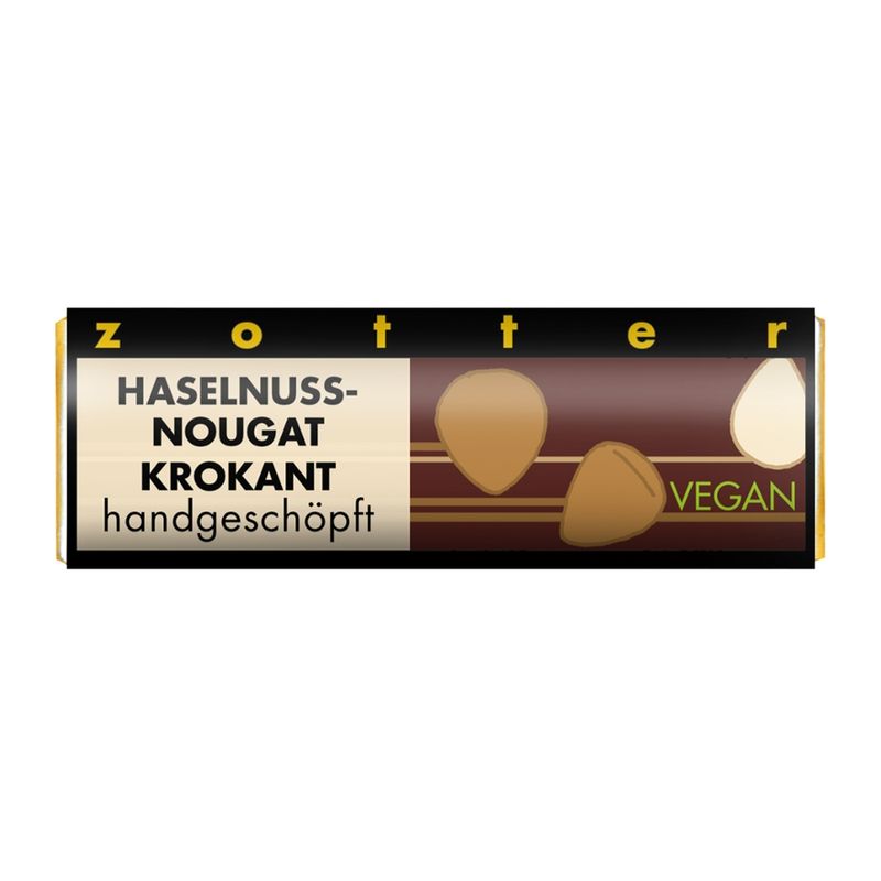 Zotter Schokolade Schoko-Mini Haselnussnougat Krokant - Produktbild