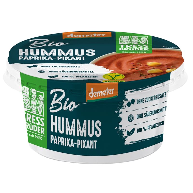 Tress Brüder Bio Demeter Hummus Paprika-pikant - Produktbild