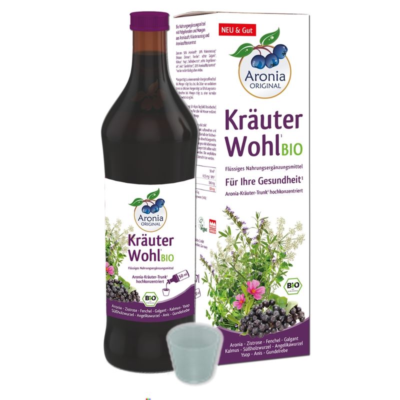 Aronia ORIGINAL Bio Aronia KräuterWohl NEM (flüssig) - Produktbild