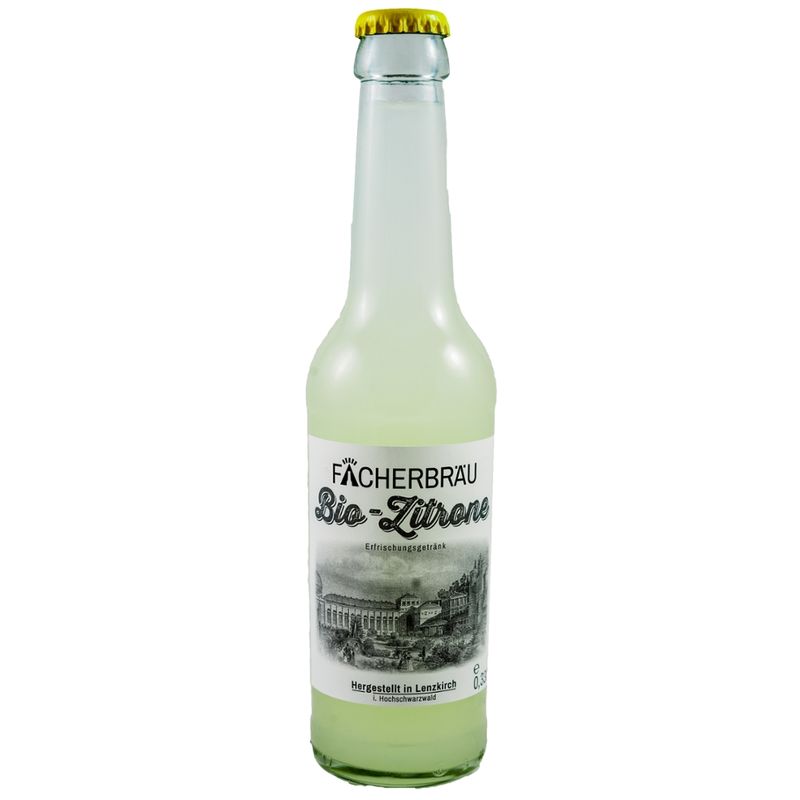 Fächerbräu Bio-Zitrone Erfrischungsgetränk Flasche 0,33 Liter - Produktbild