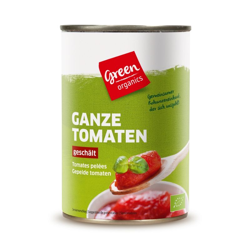 greenorganics Ganze Tomaten geschält - Produktbild