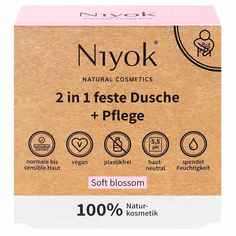 Niyok NIYOK - 2 en 1 douche solide & soin Soft Blossom - Produktbild