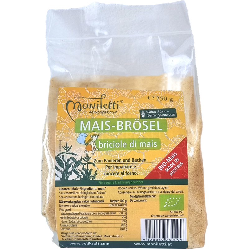 Moniletti BIO MAISBRÖSEL Moniletti kbA 250g - Produktbild