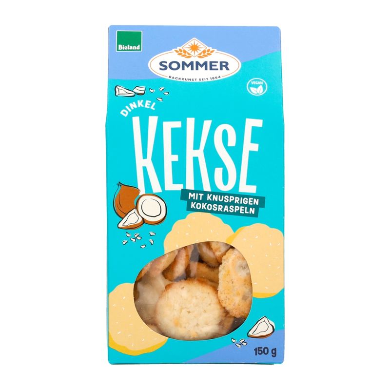 Sommer Dinkel Kekse mit knusprigen Kokosraspeln - Produktbild