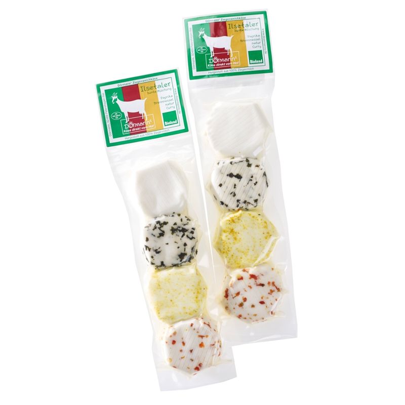 Dörmanns Ilsetaler- Dörmanns Ziegenweichkäsezubereitung bunt in der Mini-Form (4 x 30g) - Produktbild