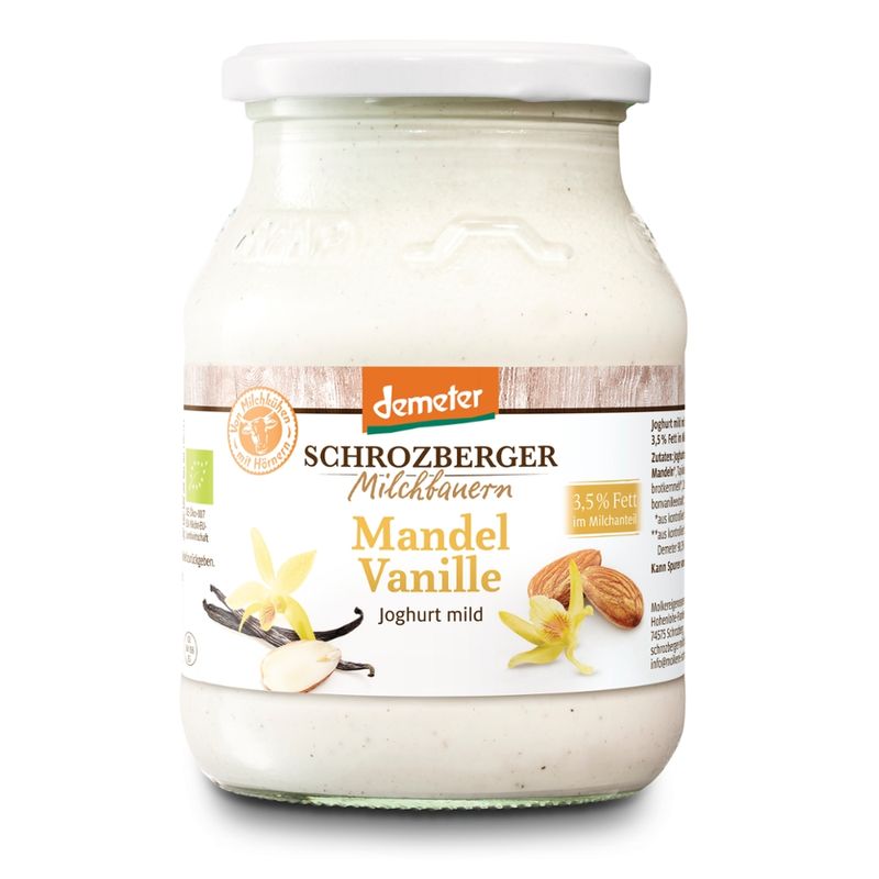 Schrozberger Milchbauern Dem. Mandel Vanille Jogh. 500 g - Produktbild