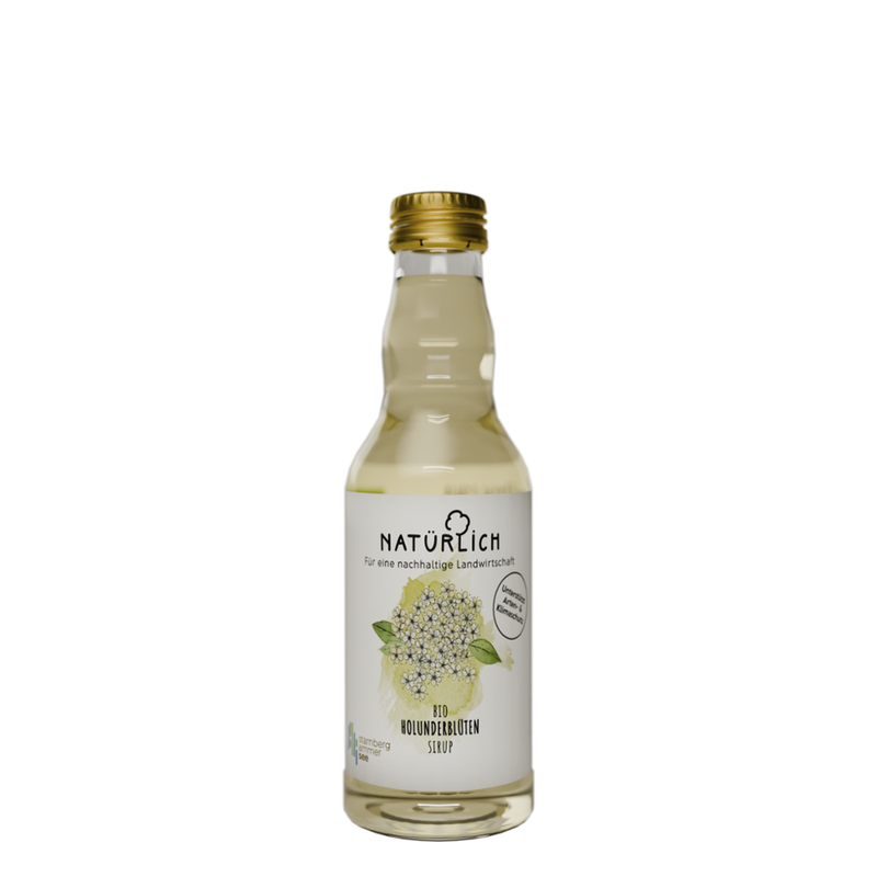 Natürlich Holunderblütensirup - Sirup aus Holunderblüten vom eigenen Anbau am Ammersee - Produktbild