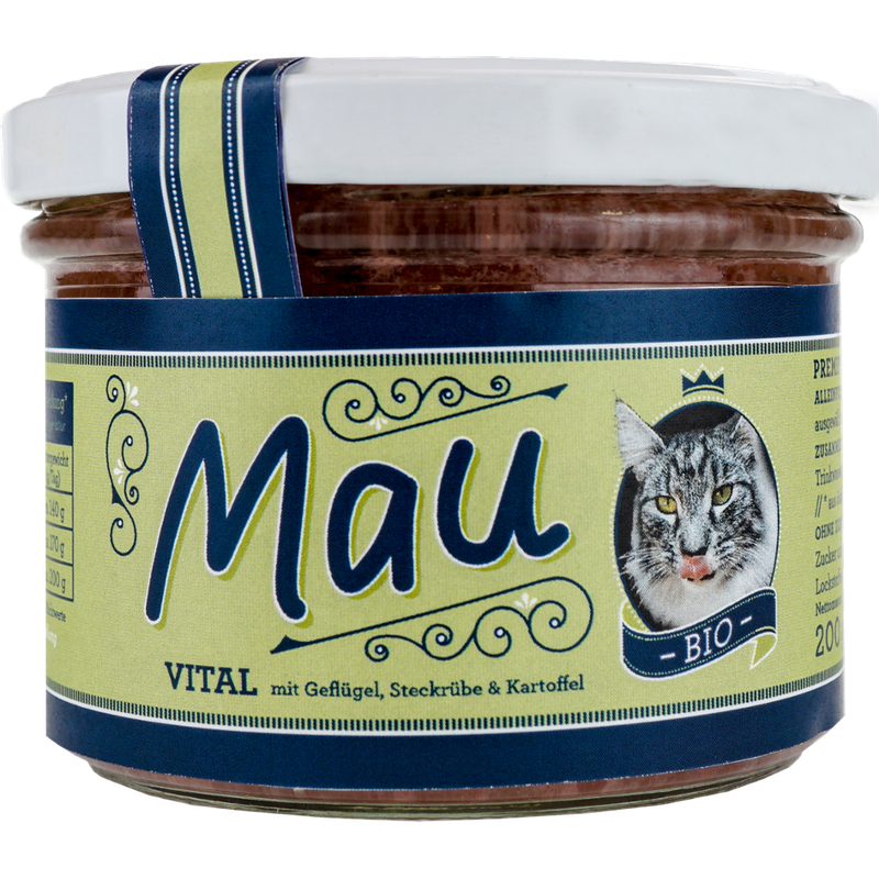 Wuff & Mau Heimtiernahrung  Mau Bio Vital Katzennahrung 200g - Produktbild