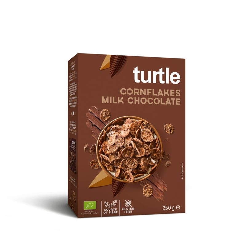 Turtle - Better Breakfast Chocolate Cornflakes - MILK BIO + Gluten Free - Produktbild