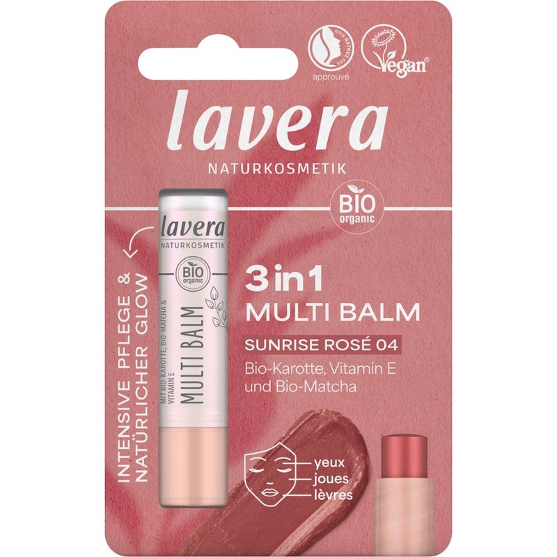 lavera MULTI BALM IM BLISTER SUNRISE ROSÉ 04, 4,9g, DT-FR - Produktbild