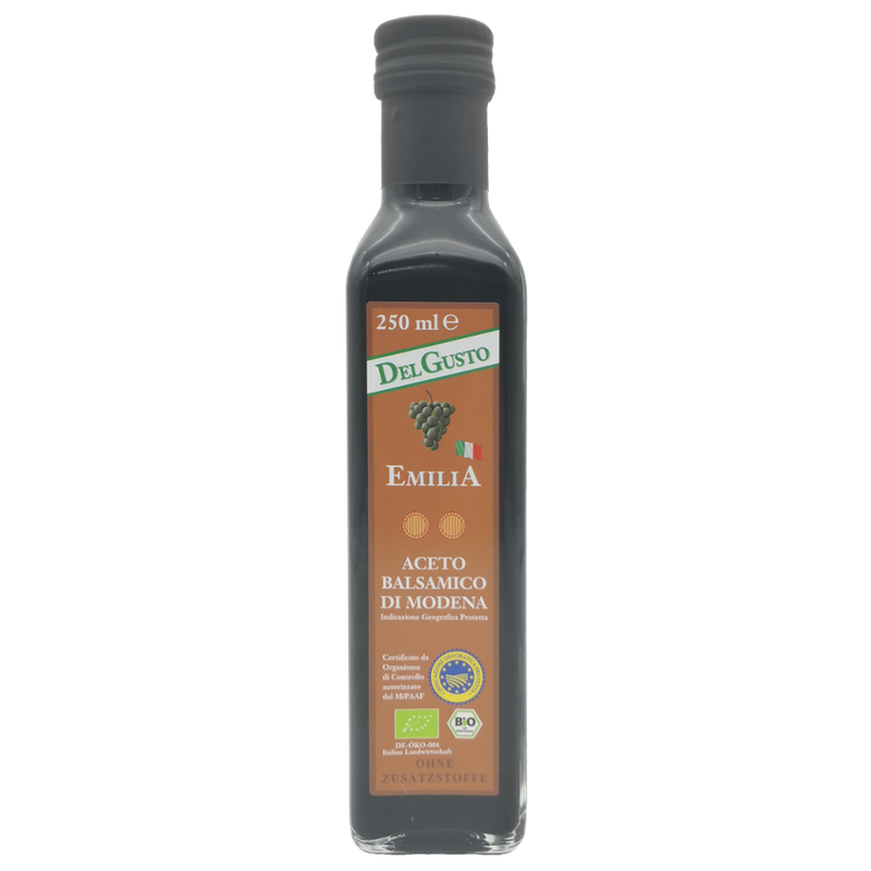 DelGusto ACETO BALSAMICO DI MODENA I.G.P. ** Due Stelle Bio Vegan - 2 Jahre Barrique - Produktbild