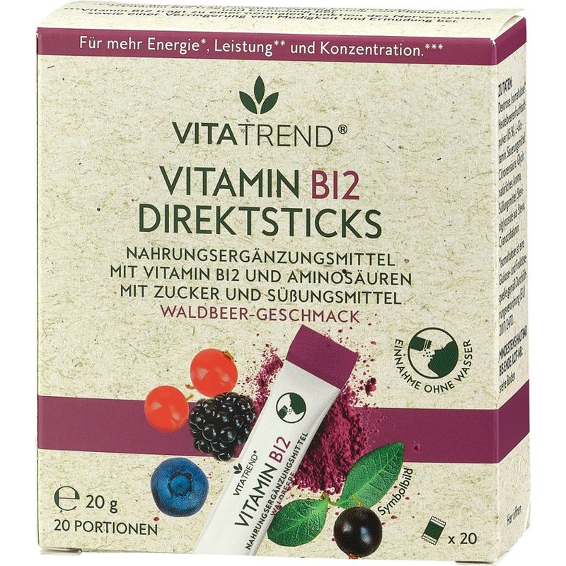 vitatrend Vitamin B12 Direktsticks, 20 Sticks - Produktbild