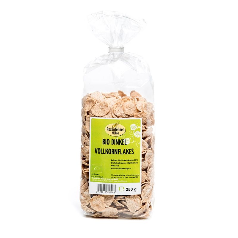 Rosenfellner Mühle & Naturkost Bio Dinkelflakes aus Dinkelvollkornmkehl 250g - Produktbild