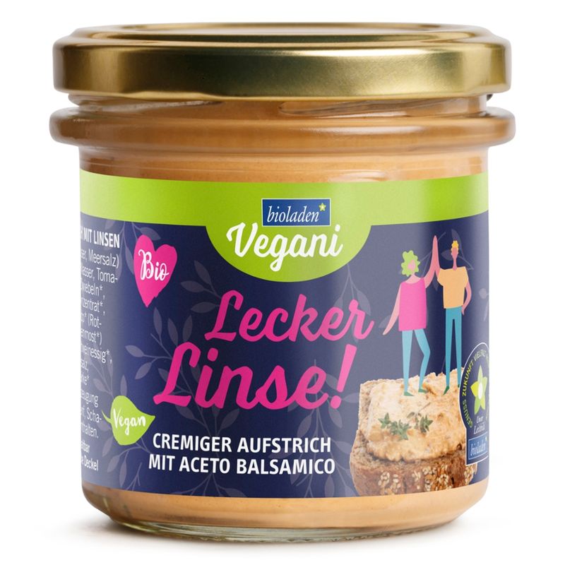 bioladen Brotaufstrich Lecker Linse VEGANI - Produktbild