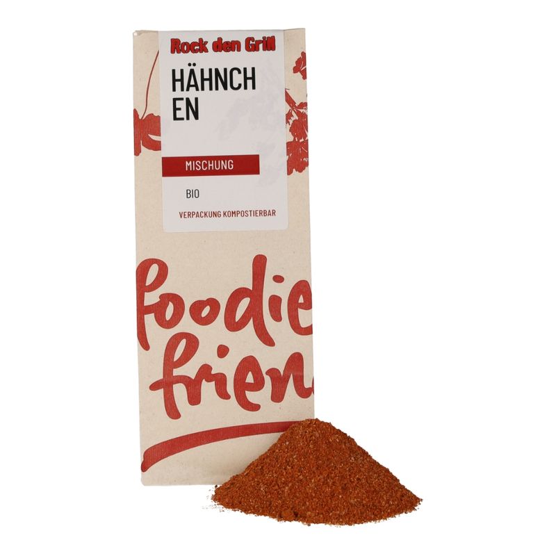 foodie & friends BIO Rock den Grill Hähnchen in einer kompostierbaren Tüte - Produktbild