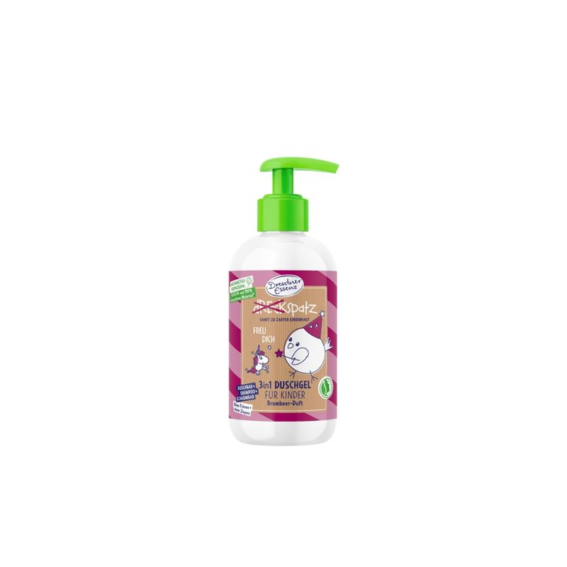 Dresdner Essenz Dreckspatz  Dresdner Essenz Dreckspatz 3 in 1 Dusche Brombeer-Duft  (Freu Dich) - Produktbild