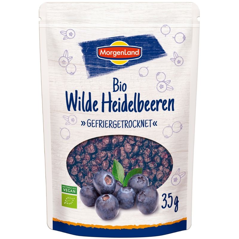 MorgenLand Bio Wilde Heidelbeeren gefriergetrocknet - Produktbild
