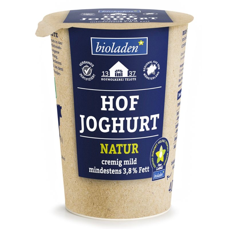 bioladen Hofmilch Joghurt Natur 3,8% Fett - Produktbild