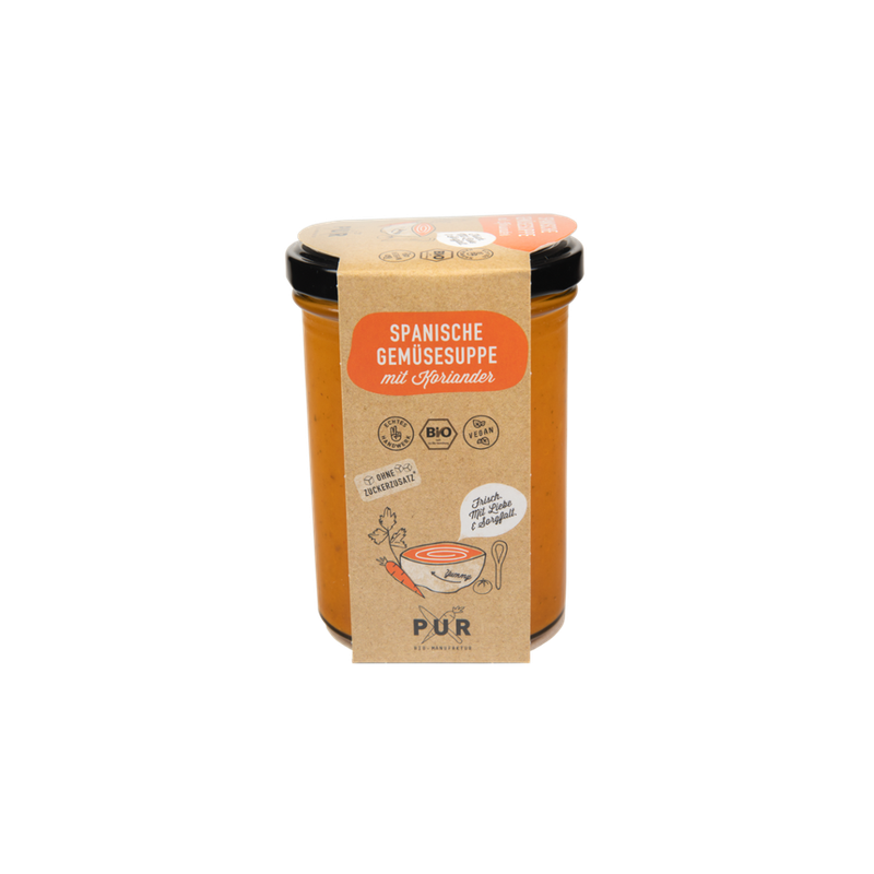 PUR Bio-Manufaktur PUR Spanische Gemüsesuppe mit Koriander - Produktbild