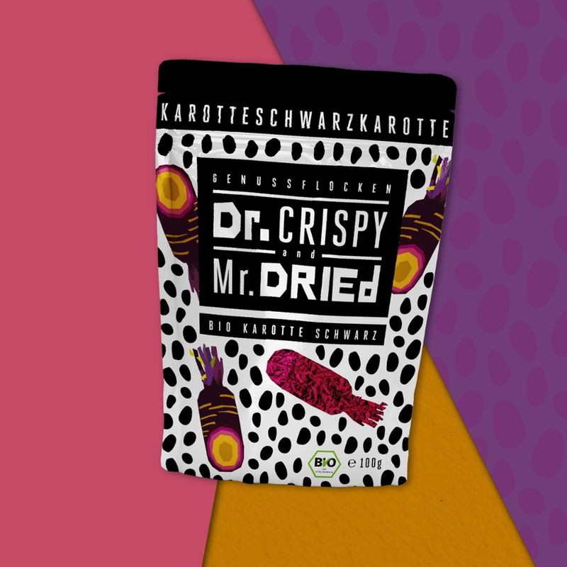 Dr. Crispy & Mr. Dried Bio Schwarze-Karottenflocken - Produktbild