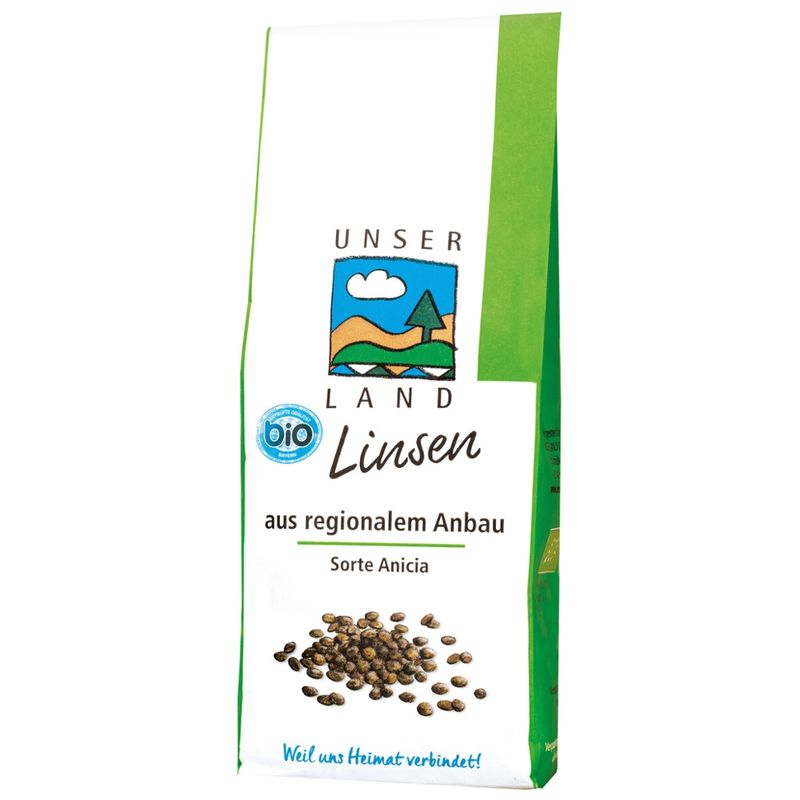 UNSER LAND UNSER LAND Bio Linsen, BayBio, 500g Tüte - Produktbild