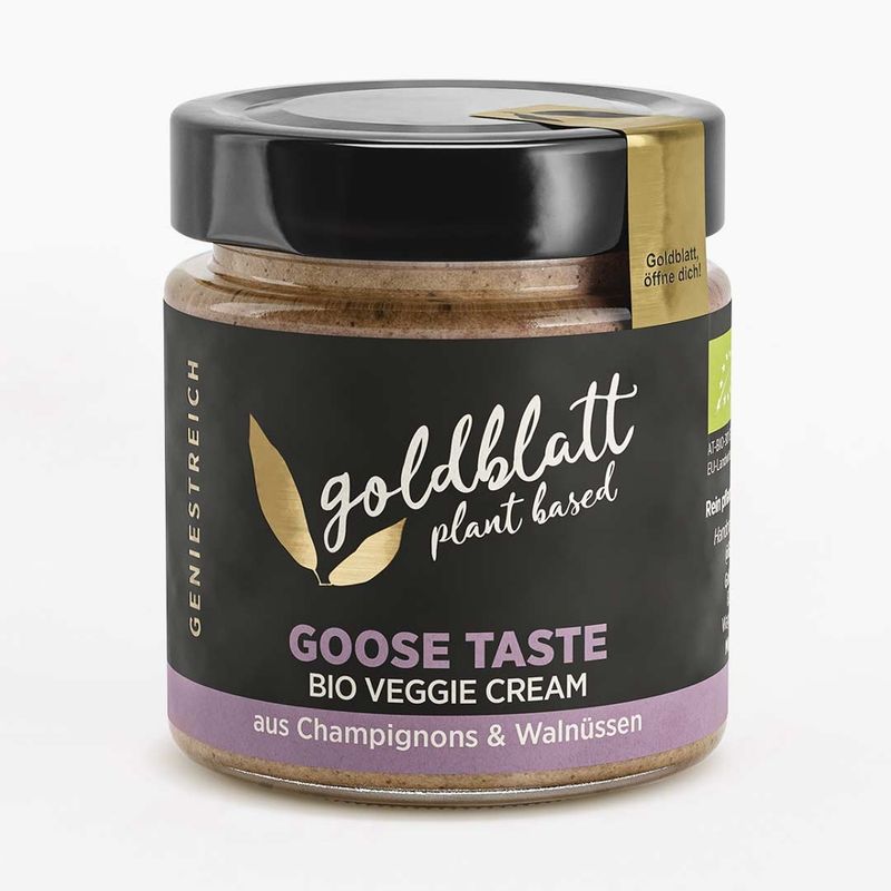 Goldblatt Goldblatt Bio Goose Taste– Vegane Bio-Creme mit Gänseleber-Geschmack aus Champignons & Walnüssen. - Produktbild