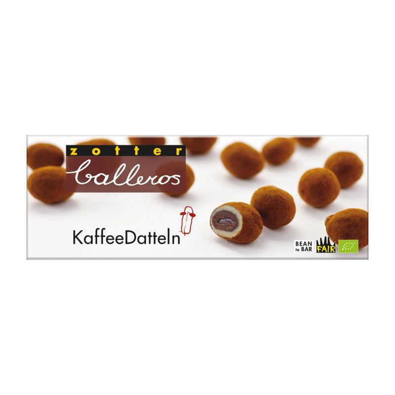 Zotter Schokolade balleros "KaffeeDatteln" - Produktbild