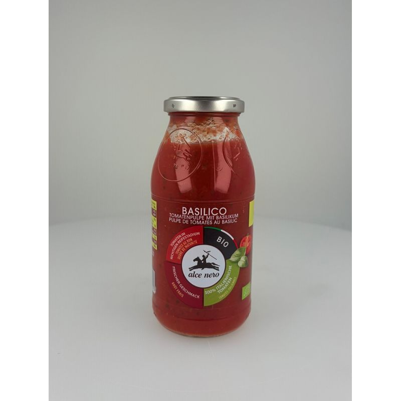 Alce Nero  Tomatenpulpe mit Basilikum - Produktbild