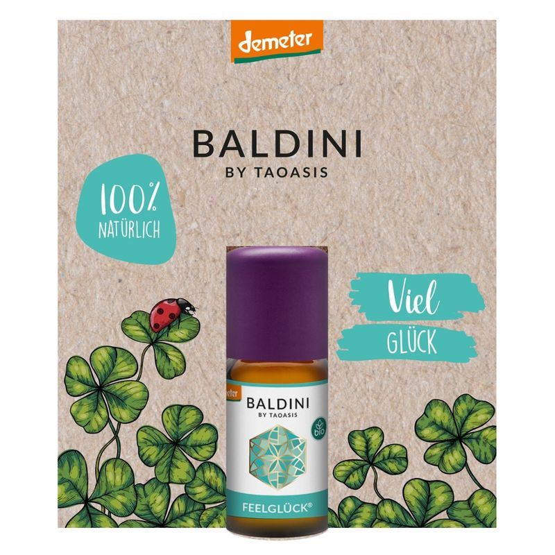Baldini Baldini Viel Glück Mini-Duftset mit Holzkleeblatt - Produktbild
