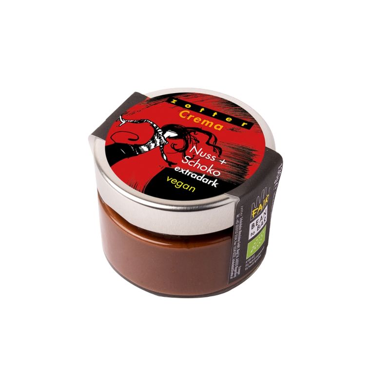 Zotter Schokolade zotter Crema Nuss + Schoko extradark VEGAN - Produktbild