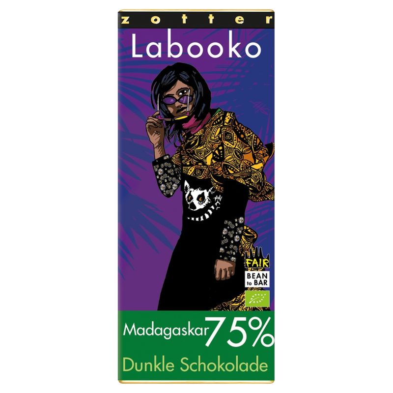 Zotter Schokolade Labooko 75% Madagaskar - vegan - Produktbild