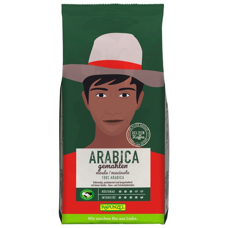 Rapunzel Heldenkaffee Arabica, gemahlen HIH - Produktbild