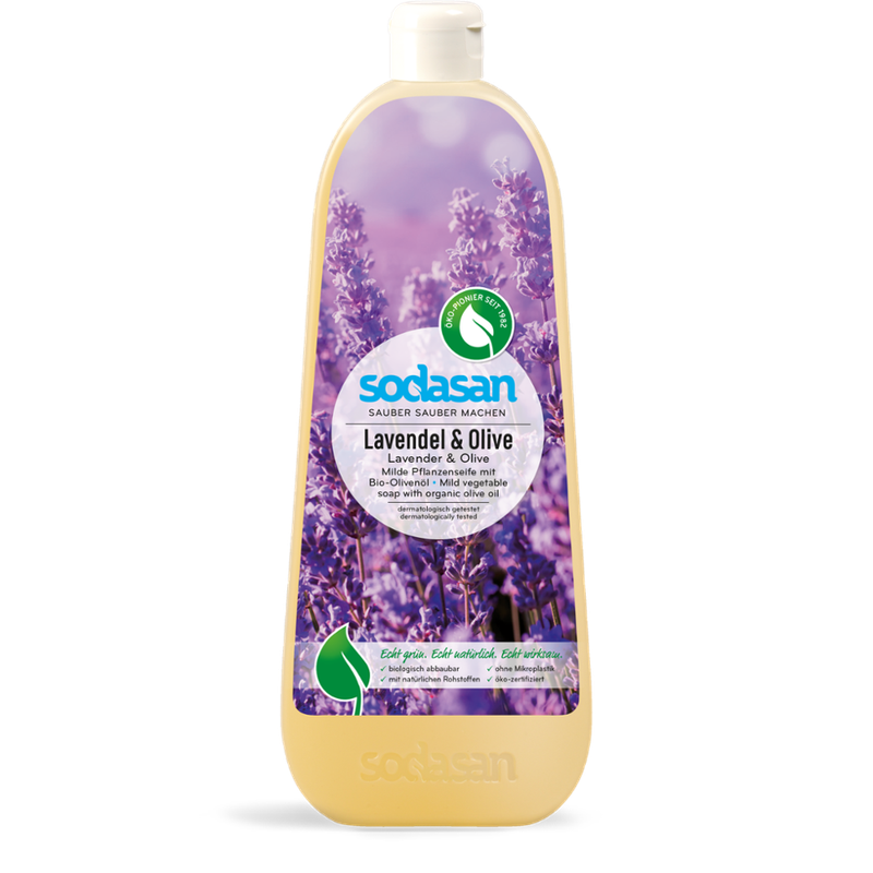 sodasan Liquid Soap Lavender & Olive Refill - Produktbild