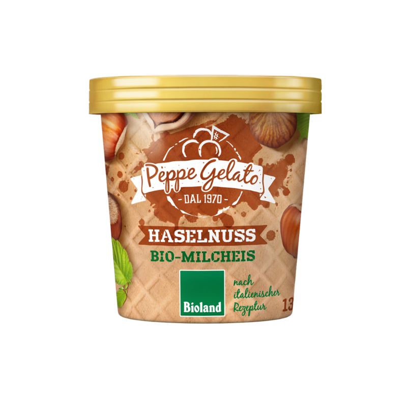 Peppe Gelato  Peppe Gelato Haselnuss Bio-Milcheis - Produktbild