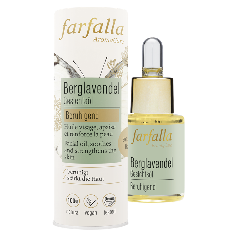 farfalla Gesichtsöl Berglavendel, beruhigend, 15ml - Produktbild