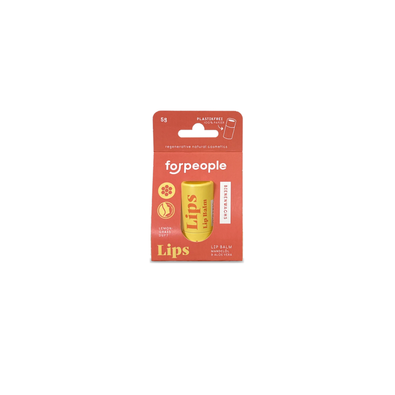 4peoplewhocare Lips - Lipbalm mit Bienenwachs und Lemongrass Duft - Zertifizierte Biokosmetik - Produktbild