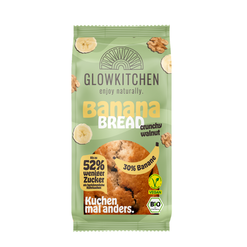 Glowkitchen Bio Banana Bread Crunchy Walnut - Produktbild