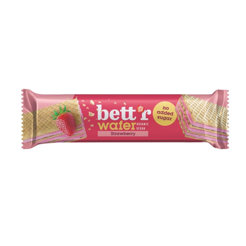 Bett'r vegane Waffel ohne Zuckerzusatz mit Erdbeer-Cashew-Cremefüllung - Produktbild