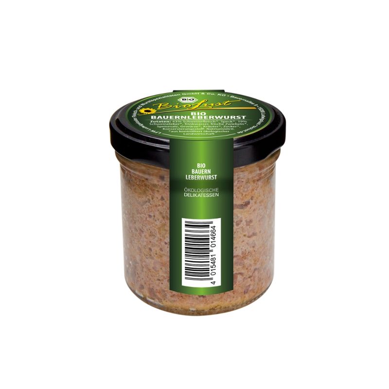 Biolust Bio Bauernleberwurst 125g im Glas - Produktbild