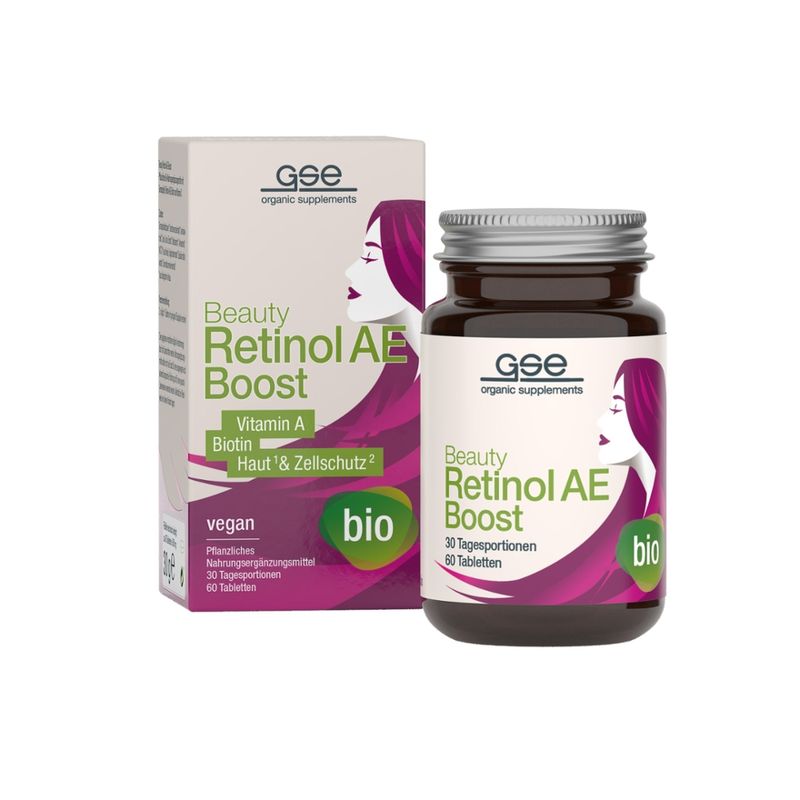 GSE  Beauty Retinol AE-Boost (Bio), 60 Tabl. à 500mg - Produktbild