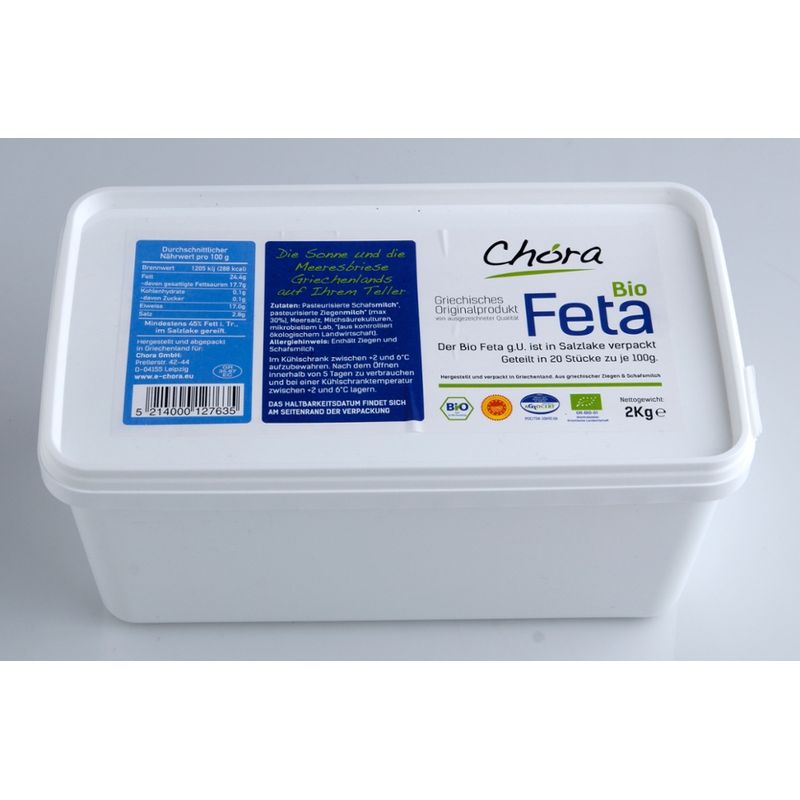 Chora Bio Feta in Salzlake 20x100g für die Bedientheke - Produktbild