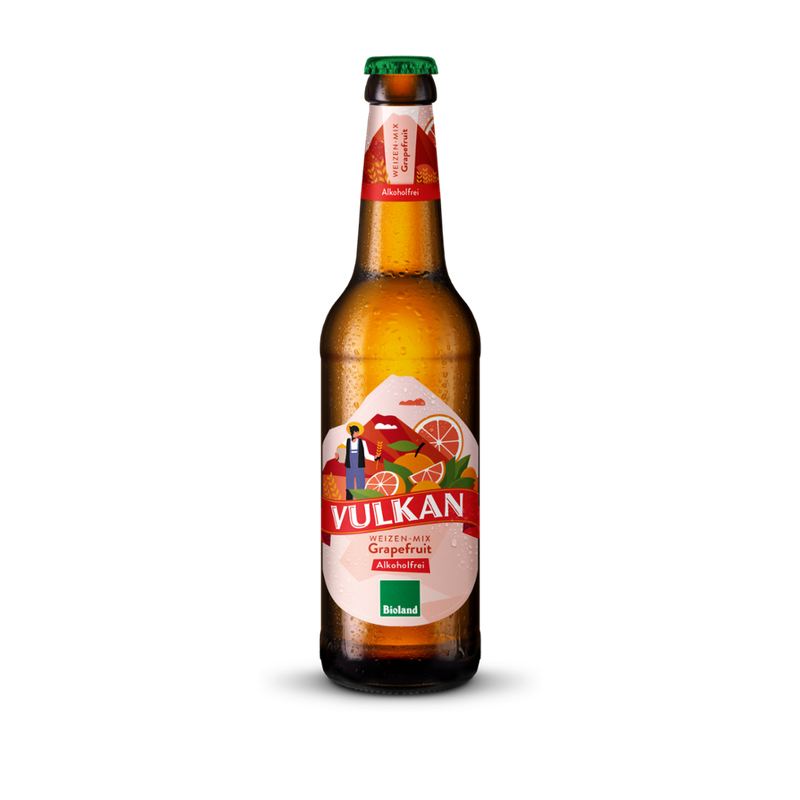 VULKAN Vulkan BIO Weizen-Mix Grapefruit alkoholfrei 0,33l LN - Produktbild