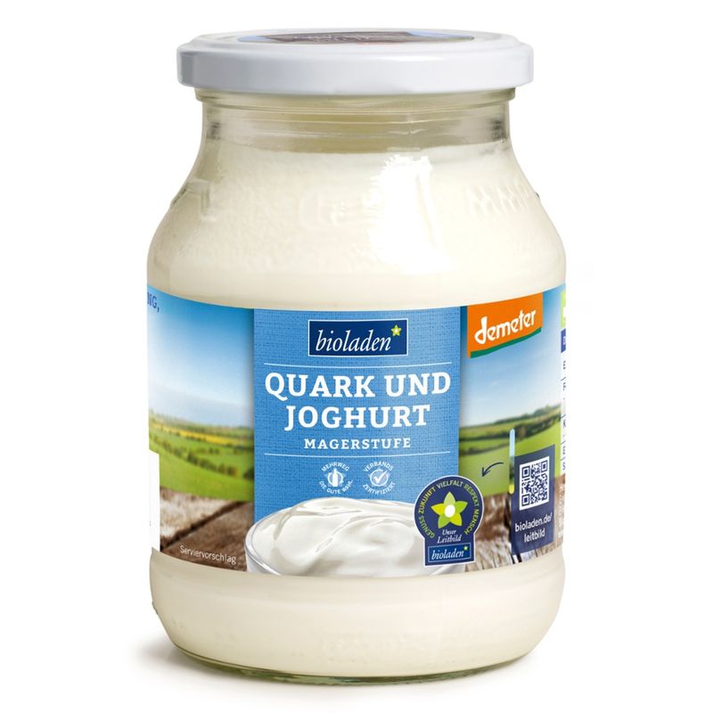bioladen Speisequarkzubereitung, Magerstufe, mit Joghurt im Glas, Demeter - Produktbild