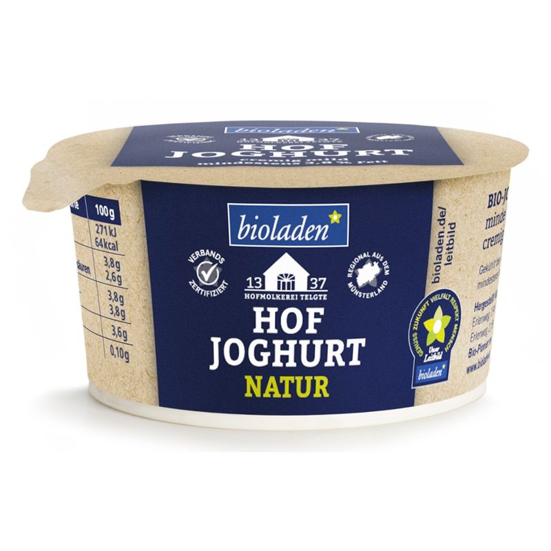 bioladen Hofmilch Joghurt Natur 3,8% Fett - Produktbild