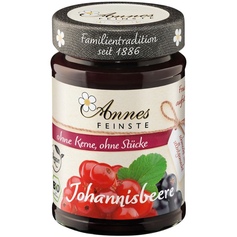 Annes Feinste Annes Feinste Bio Johannisbeeren Fruchtaufstrich fein passiert - Produktbild