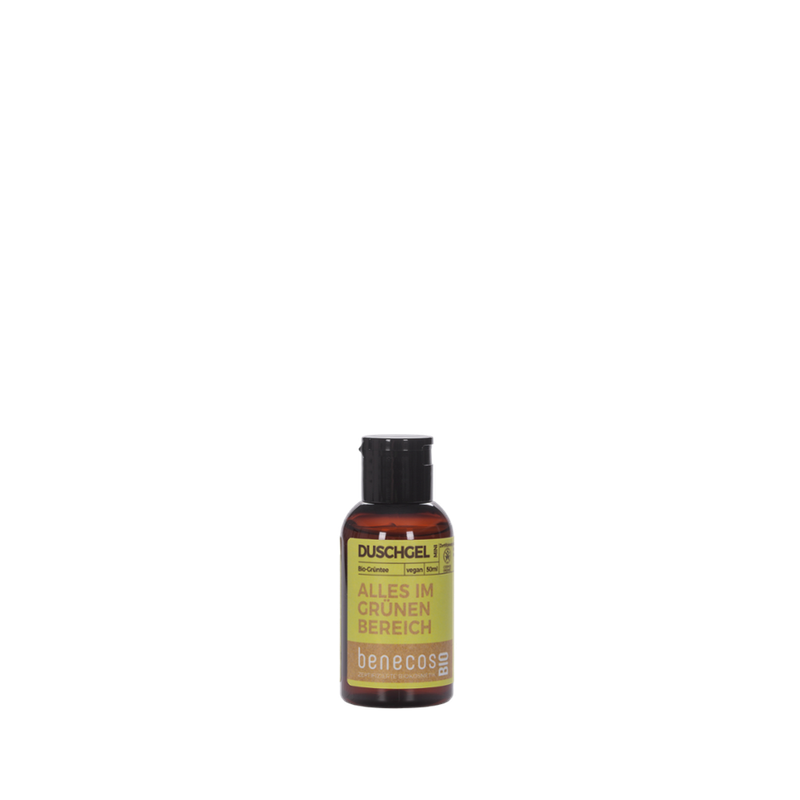 benecos benecosBIO Mini Duschgel BIO-Grüntee - ALLES IM GRÜNEN BEREICH - Produktbild