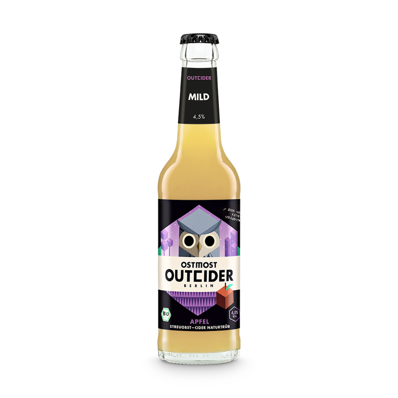 OSTMOST OSTMOST OUTCIDER Bio Streuobst Cider Mild trüb 4,5% - Produktbild