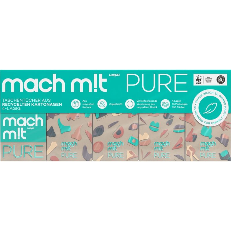 mach m!t Mach m!t  Taschentücher 4lg., 15x10 4ply RCN - Produktbild